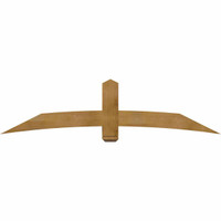 84"W x 21"H x 06"D x 6"F, 06/12 Pitch, Bellingham Rough Sawn Timber Gable Bracket, Western Red Cedar