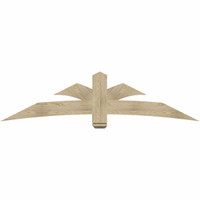 84"W x 21"H x 06"D x 6"F, 06/12 Pitch, Davenport Rough Sawn Timber Gable Bracket, Douglas Fir