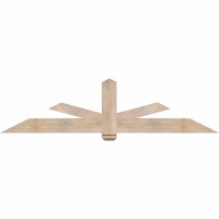 84"W x 21"H x 5 1/2"D x 5 1/2"F, 06/12 Pitch, Kennewick Smooth Timber Gable Bracket, Douglas Fir