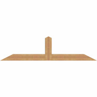 84"W x 21"H x 5 1/2"D x 5 1/2"F, 06/12 Pitch, Portland Smooth Timber Gable Bracket, Western Red Cedar