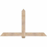 72"W x 42"H x 3 1/2"D x 5 1/2"F, 14/12 Pitch, Eugene Smooth Timber Gable Bracket, Douglas Fir