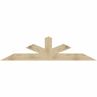 84"W x 21"H x 06"D x 6"F, 06/12 Pitch, Saratoga Rough Sawn Timber Gable Bracket, Douglas Fir
