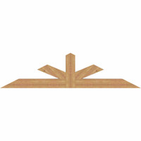 84"W x 21"H x 5 1/2"D x 5 1/2"F, 06/12 Pitch, Saratoga Smooth Timber Gable Bracket, Western Red Cedar