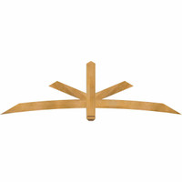 84"W x 24"H x 04"D x 4"F, 07/12 Pitch, Alberta Rough Sawn Timber Gable Bracket, Western Red Cedar
