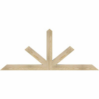 72"W x 30"H x 04"D x 4"F, 10/12 Pitch, Saratoga Rough Sawn Timber Gable Bracket, Douglas Fir