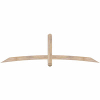84"W x 24"H x 3 1/2"D x 3 1/2"F, 07/12 Pitch, Bellingham Smooth Timber Gable Bracket, Douglas Fir