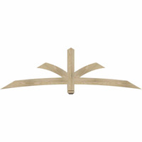 84"W x 24"H x 04"D x 4"F, 07/12 Pitch, Davenport Rough Sawn Timber Gable Bracket, Douglas Fir