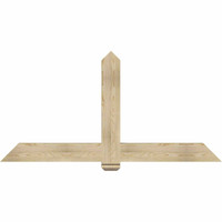 72"W x 36"H x 04"D x 6"F, 12/12 Pitch, Eugene Rough Sawn Timber Gable Bracket, Douglas Fir