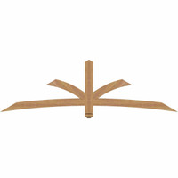 84"W x 24"H x 3 1/2"D x 3 1/2"F, 07/12 Pitch, Davenport Smooth Timber Gable Bracket, Western Red Cedar