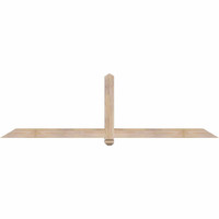84"W x 24"H x 3 1/2"D x 3 1/2"F, 07/12 Pitch, Eugene Smooth Timber Gable Bracket, Douglas Fir