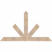 72"W x 42"H x 3 1/2"D x 5 1/2"F, 14/12 Pitch, Saratoga Smooth Timber Gable Bracket, Douglas Fir