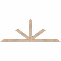 72"W x 27"H x 3 1/2"D x 3 1/2"F, 09/12 Pitch, Saratoga Smooth Timber Gable Bracket, Douglas Fir