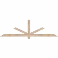 84"W x 24"H x 3 1/2"D x 3 1/2"F, 07/12 Pitch, Kennewick Smooth Timber Gable Bracket, Douglas Fir