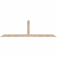 84"W x 24"H x 3 1/2"D x 3 1/2"F, 07/12 Pitch, Portland Smooth Timber Gable Bracket, Douglas Fir