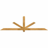 84"W x 24"H x 3 1/2"D x 3 1/2"F, 07/12 Pitch, Kennewick Smooth Timber Gable Bracket, Western Red Cedar
