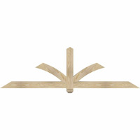 84"W x 24"H x 04"D x 4"F, 07/12 Pitch, Redmond Rough Sawn Timber Gable Bracket, Douglas Fir
