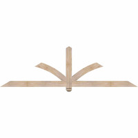 84"W x 24"H x 3 1/2"D x 3 1/2"F, 07/12 Pitch, Redmond Smooth Timber Gable Bracket, Douglas Fir