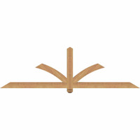 84"W x 24"H x 3 1/2"D x 3 1/2"F, 07/12 Pitch, Redmond Smooth Timber Gable Bracket, Western Red Cedar