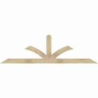 84"W x 24"H x 04"D x 4"F, 07/12 Pitch, Richland Rough Sawn Timber Gable Bracket, Douglas Fir