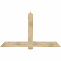 72"W x 42"H x 06"D x 6"F, 14/12 Pitch, Eugene Rough Sawn Timber Gable Bracket, Douglas Fir