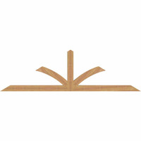 84"W x 24"H x 3 1/2"D x 3 1/2"F, 07/12 Pitch, Richland Smooth Timber Gable Bracket, Western Red Cedar
