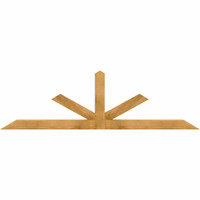 84"W x 24"H x 04"D x 4"F, 07/12 Pitch, Saratoga Rough Sawn Timber Gable Bracket, Western Red Cedar