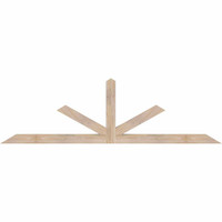 84"W x 24"H x 3 1/2"D x 3 1/2"F, 07/12 Pitch, Saratoga Smooth Timber Gable Bracket, Douglas Fir