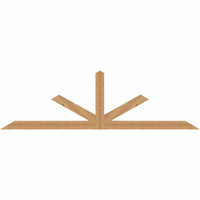 84"W x 24"H x 3 1/2"D x 3 1/2"F, 07/12 Pitch, Saratoga Smooth Timber Gable Bracket, Western Red Cedar