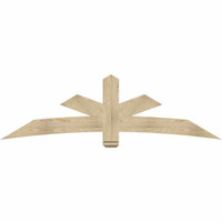 84"W x 24"H x 04"D x 6"F, 07/12 Pitch, Alberta Rough Sawn Timber Gable Bracket, Douglas Fir
