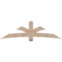 84"W x 24"H x 3 1/2"D x 5 1/2"F, 07/12 Pitch, Davenport Smooth Timber Gable Bracket, Douglas Fir
