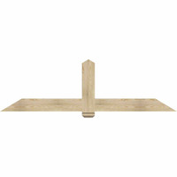 84"W x 24"H x 04"D x 6"F, 07/12 Pitch, Eugene Rough Sawn Timber Gable Bracket, Douglas Fir