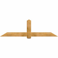 84"W x 24"H x 04"D x 6"F, 07/12 Pitch, Eugene Rough Sawn Timber Gable Bracket, Western Red Cedar