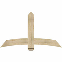 60"W x 35"H x 04"D x 6"F, 14/12 Pitch, Bellingham Rough Sawn Timber Gable Bracket, Douglas Fir