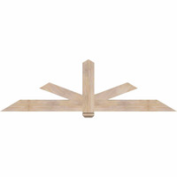 84"W x 24"H x 3 1/2"D x 5 1/2"F, 07/12 Pitch, Kennewick Smooth Timber Gable Bracket, Douglas Fir