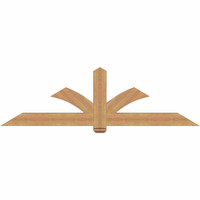 84"W x 24"H x 3 1/2"D x 5 1/2"F, 07/12 Pitch, Redmond Smooth Timber Gable Bracket, Western Red Cedar
