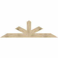 84"W x 24"H x 04"D x 6"F, 07/12 Pitch, Saratoga Rough Sawn Timber Gable Bracket, Douglas Fir