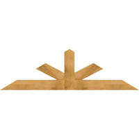 84"W x 24"H x 04"D x 6"F, 07/12 Pitch, Saratoga Rough Sawn Timber Gable Bracket, Western Red Cedar