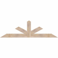 84"W x 24"H x 3 1/2"D x 5 1/2"F, 07/12 Pitch, Saratoga Smooth Timber Gable Bracket, Douglas Fir