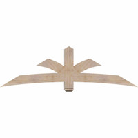 84"W x 24"H x 5 1/2"D x 5 1/2"F, 07/12 Pitch, Davenport Smooth Timber Gable Bracket, Douglas Fir