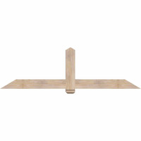 84"W x 24"H x 5 1/2"D x 5 1/2"F, 07/12 Pitch, Eugene Smooth Timber Gable Bracket, Douglas Fir