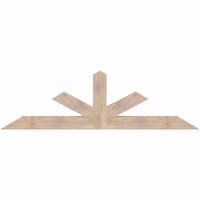 84"W x 24"H x 5 1/2"D x 5 1/2"F, 07/12 Pitch, Saratoga Smooth Timber Gable Bracket, Douglas Fir