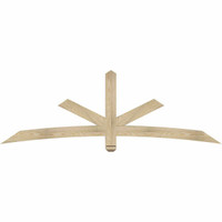 84"W x 28"H x 04"D x 4"F, 08/12 Pitch, Alberta Rough Sawn Timber Gable Bracket, Douglas Fir