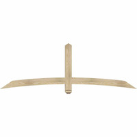 84"W x 28"H x 04"D x 4"F, 08/12 Pitch, Bellingham Rough Sawn Timber Gable Bracket, Douglas Fir