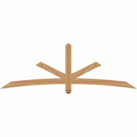 84"W x 28"H x 3 1/2"D x 3 1/2"F, 08/12 Pitch, Alberta Smooth Timber Gable Bracket, Western Red Cedar