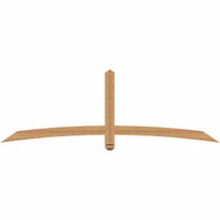 84"W x 28"H x 3 1/2"D x 3 1/2"F, 08/12 Pitch, Bellingham Smooth Timber Gable Bracket, Western Red Cedar