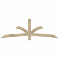 84"W x 28"H x 04"D x 4"F, 08/12 Pitch, Davenport Rough Sawn Timber Gable Bracket, Douglas Fir