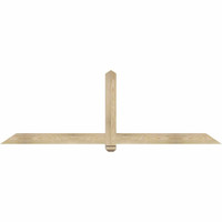 84"W x 28"H x 04"D x 4"F, 08/12 Pitch, Eugene Rough Sawn Timber Gable Bracket, Douglas Fir