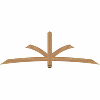 84"W x 28"H x 3 1/2"D x 3 1/2"F, 08/12 Pitch, Davenport Smooth Timber Gable Bracket, Western Red Cedar
