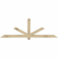 84"W x 28"H x 04"D x 4"F, 08/12 Pitch, Kennewick Rough Sawn Timber Gable Bracket, Douglas Fir