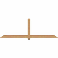 84"W x 28"H x 3 1/2"D x 3 1/2"F, 08/12 Pitch, Eugene Smooth Timber Gable Bracket, Western Red Cedar